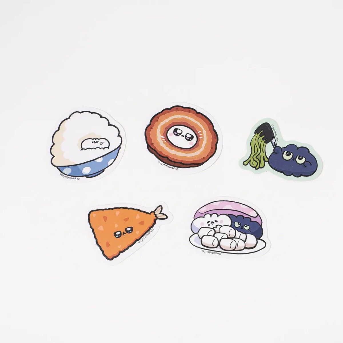 にゃんつぶたべものステッカーvol.1（全5種）